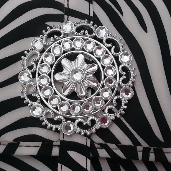 Trifold Zebra Print Jewelry Travel Case/Organizer - Picture 3 of 5